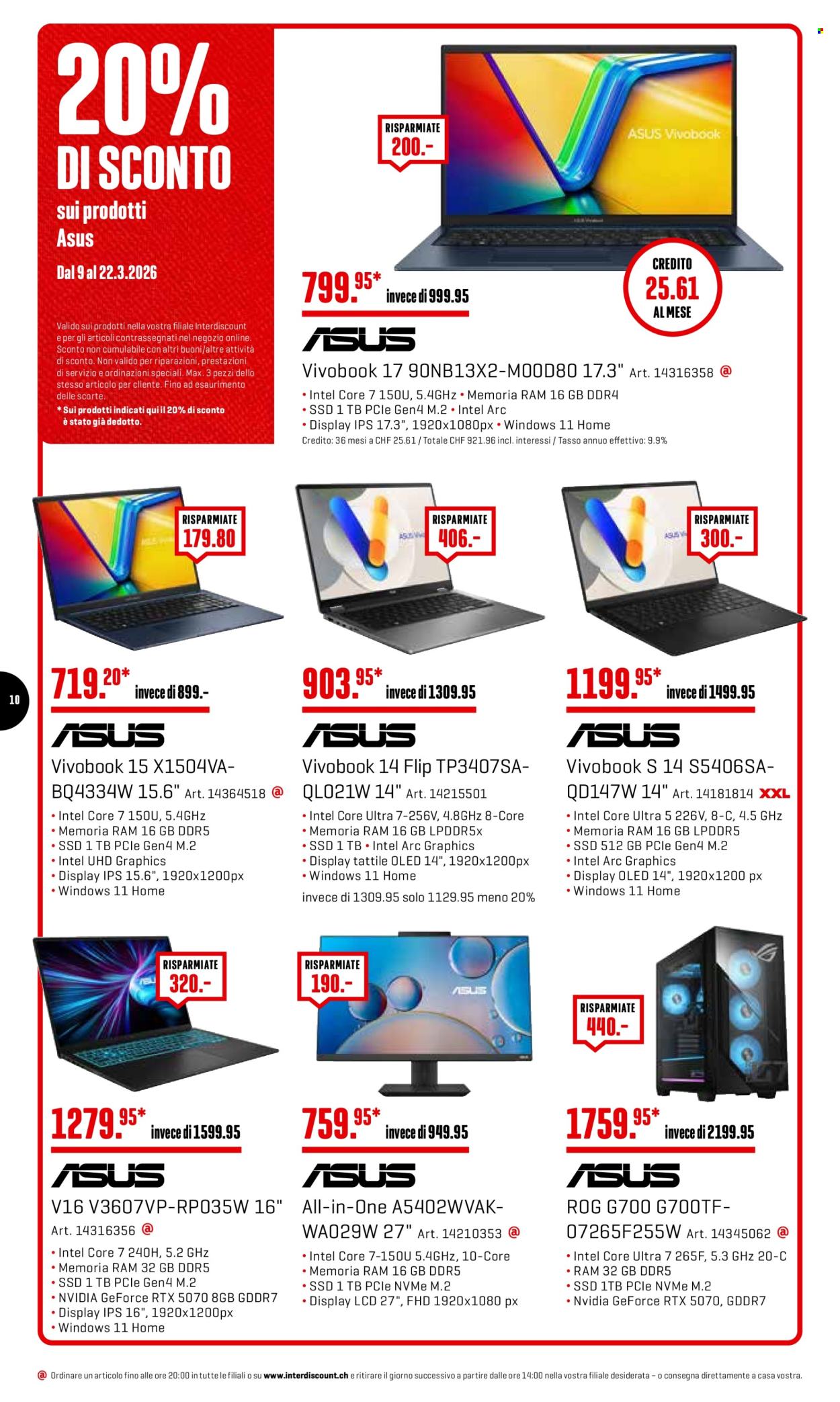 Volantino Interdiscount - 9.3.2026 - 22.3.2026. Pagina 10. Pagina 10