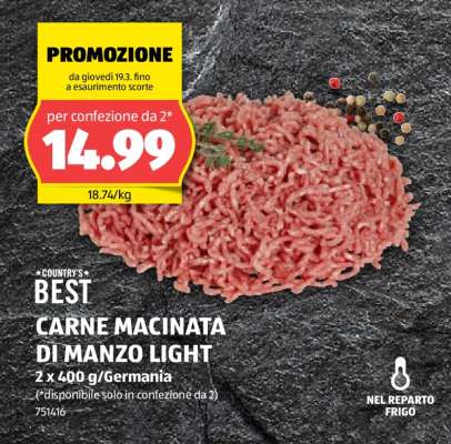 COUNTRY'S BEST CARNE MACINATA DI MANZO LIGHT