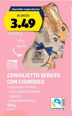 CONIGLIETTO SEDUTO CON CIONDOLO