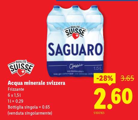 Acqua minerale svizzera