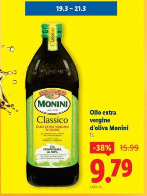 Olio extra vergine d’oliva Monini