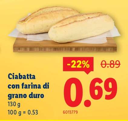 Ciabatta con farina di grano duro