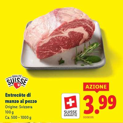 Entrecôte di manzo al pezzo