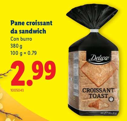 Pane croissant da sandwich