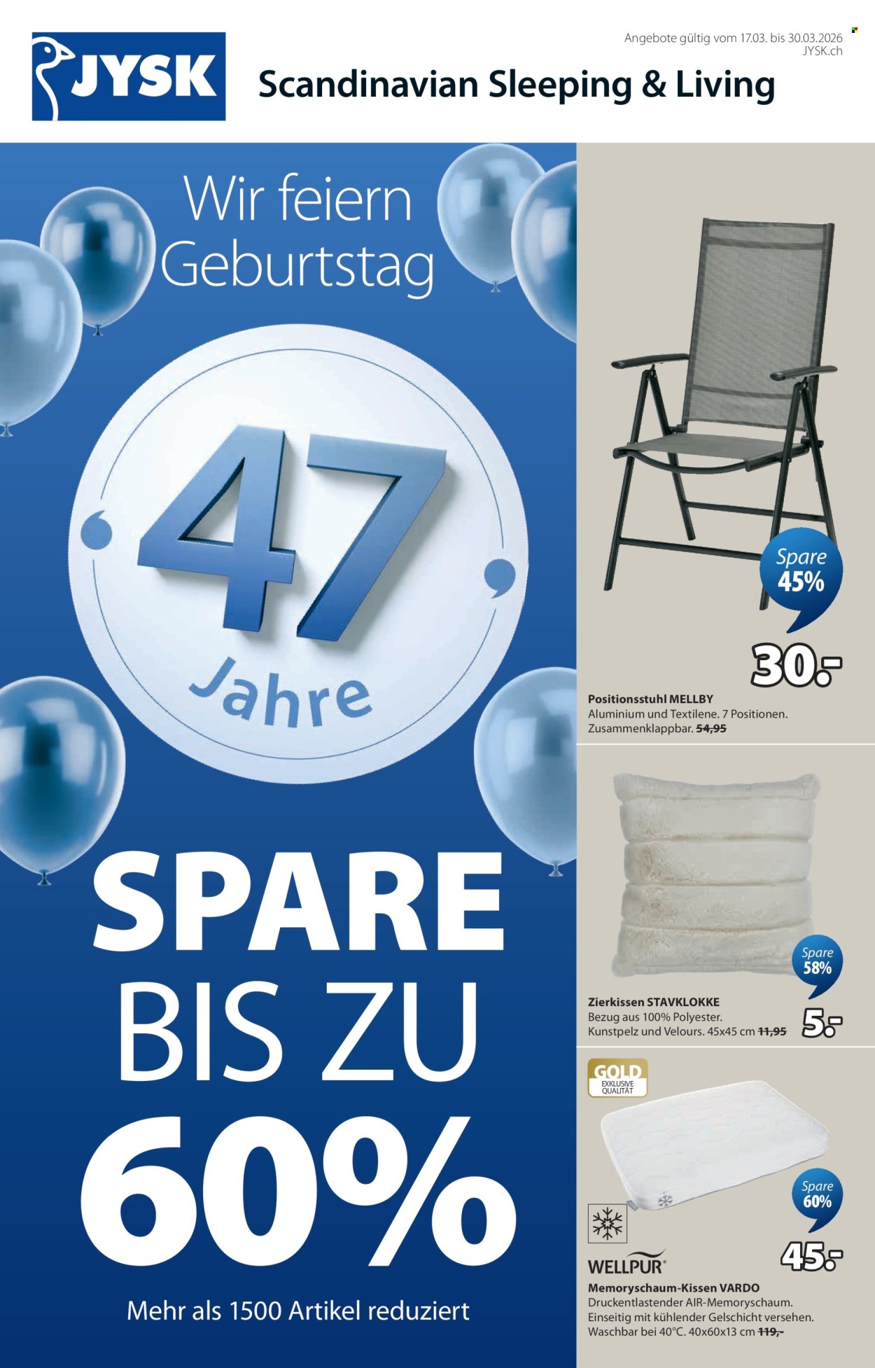 Volantino JYSK - 17.3.2026 - 30.3.2026. Pagina 1. Pagina 1