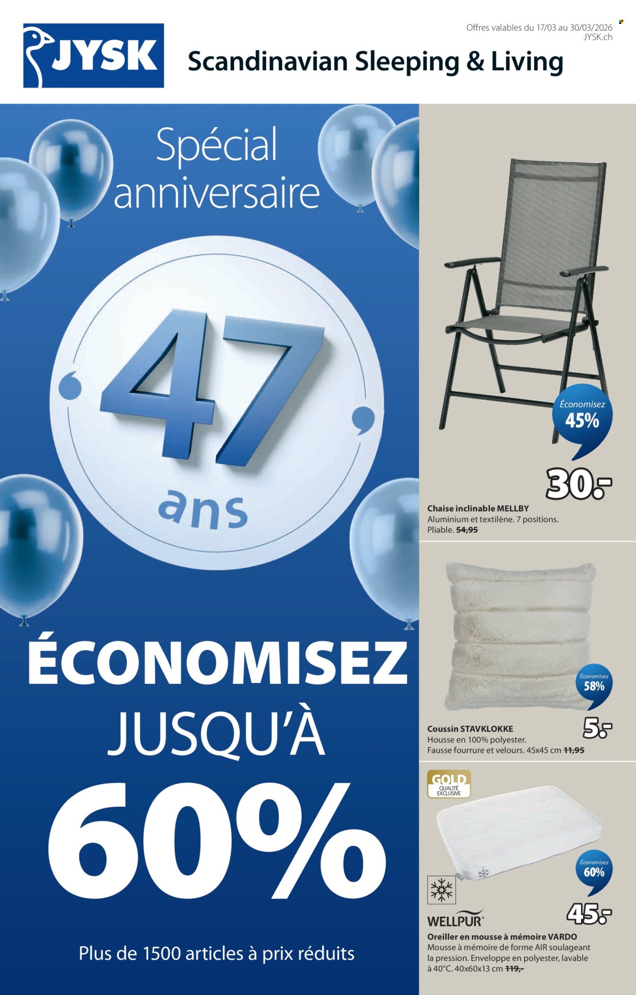 Volantino JYSK - 17.3.2026 - 30.3.2026. Pagina 1. Pagina 1