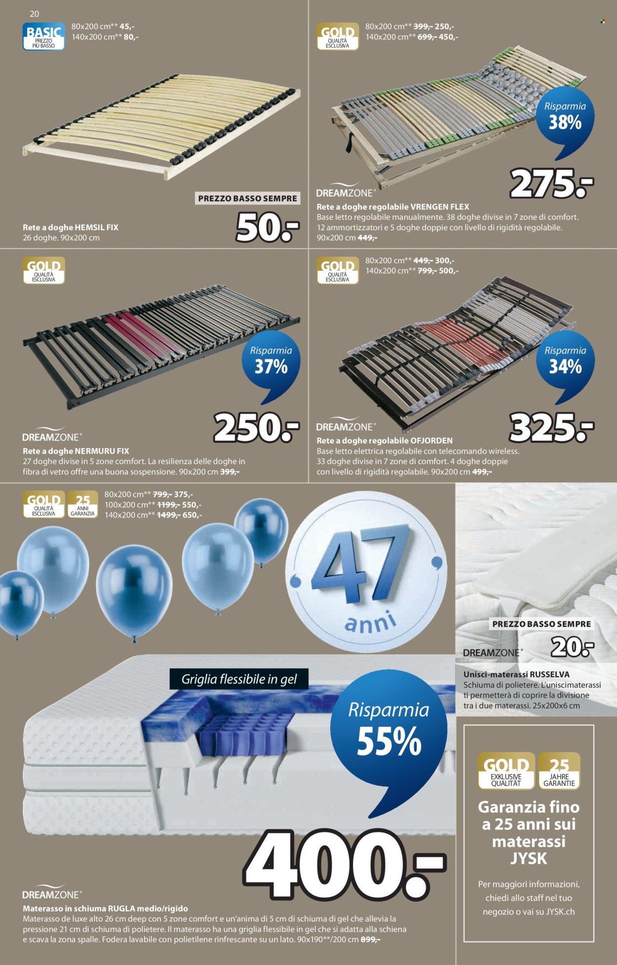 Volantino JYSK - 17.3.2026 - 30.3.2026. Pagina 20. Pagina 20