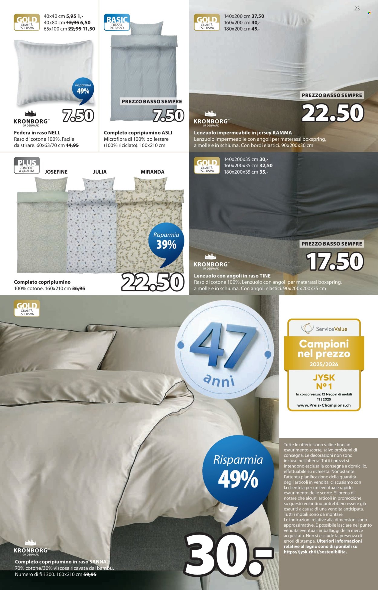 Volantino JYSK - 17.3.2026 - 30.3.2026. Pagina 23. Pagina 23