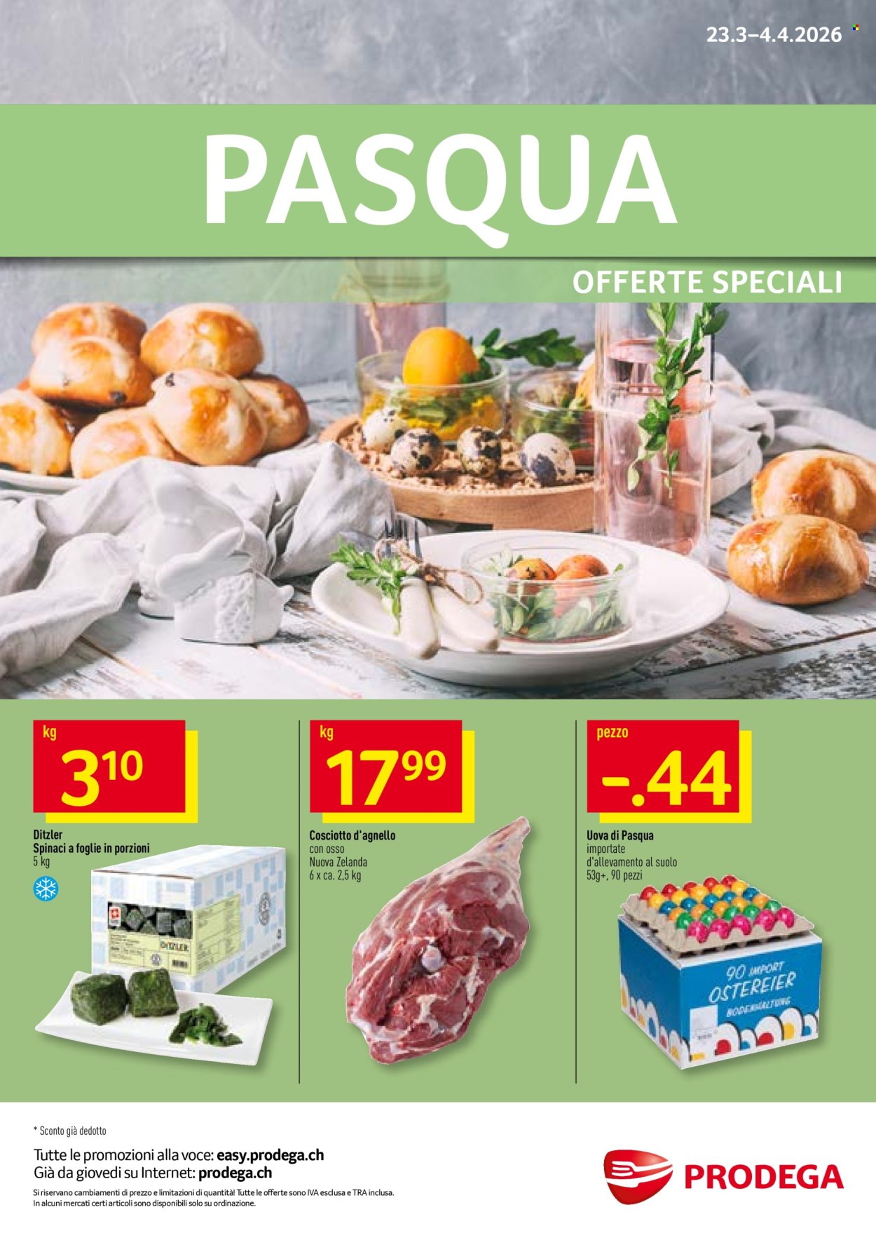 Volantino Prodega - 23.3.2026 - 4.4.2026. Pagina 1. Pagina 1