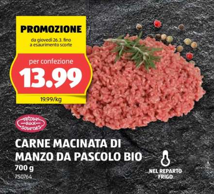 CARNE MACINATA DI MANZO DA PASCOLO BIO