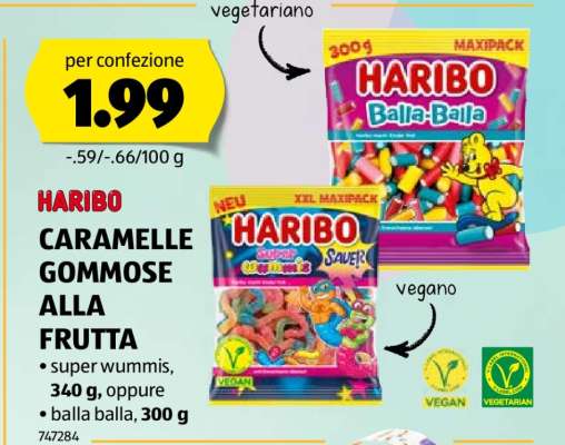 HARIBO CARAMELLE GOMMOSE ALLA FRUTTA