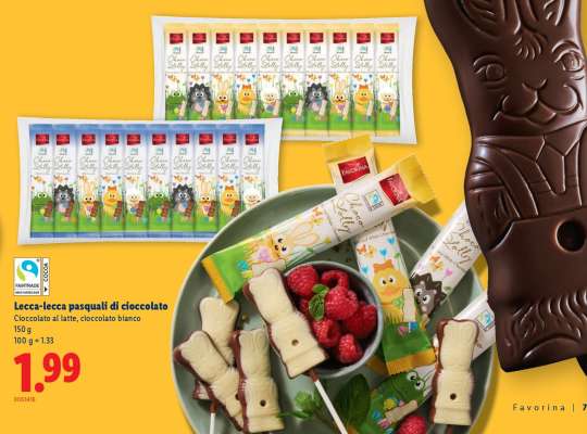 Lecca-lecca pasquali di cioccolato
