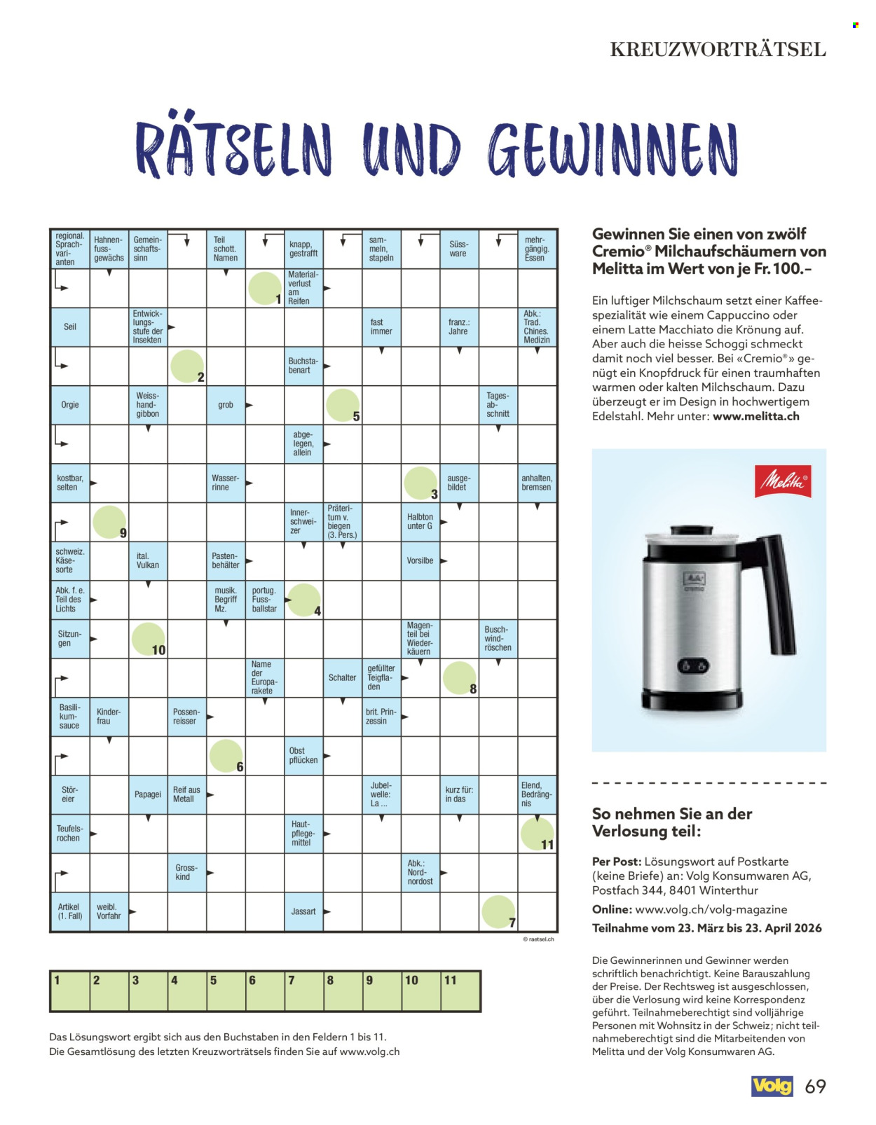 Volantino Volg - 1.4.2026 - 30.4.2026. Pagina 69. Pagina 69