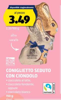 CONIGLIETTO SEDUTO CON CIONDOLO