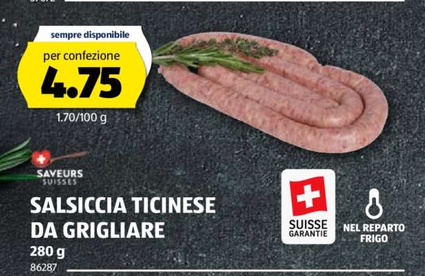 Salsiccia Ticinese da Grigliare