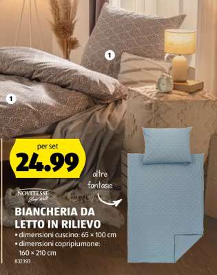 Biancheria da letto in rilievo