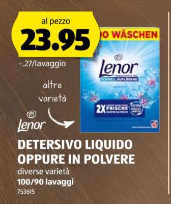 Lenor Detersivo Liquido oppure in Polvere