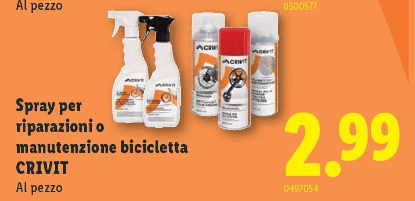 Spray per riparazioni o manutenzione bicicletta CRIVIT