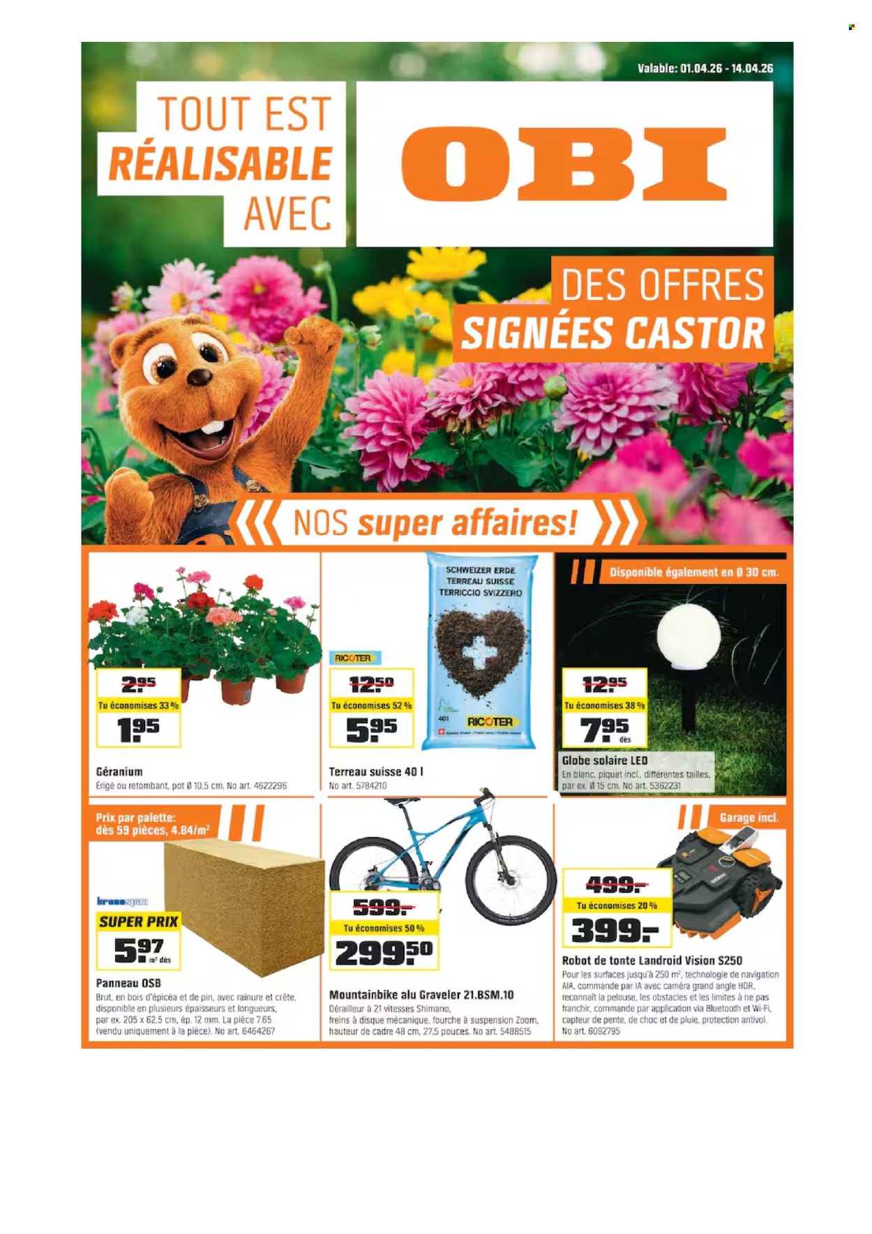 Volantino OBI - 1.4.2026 - 14.4.2026. Pagina 1. Pagina 1