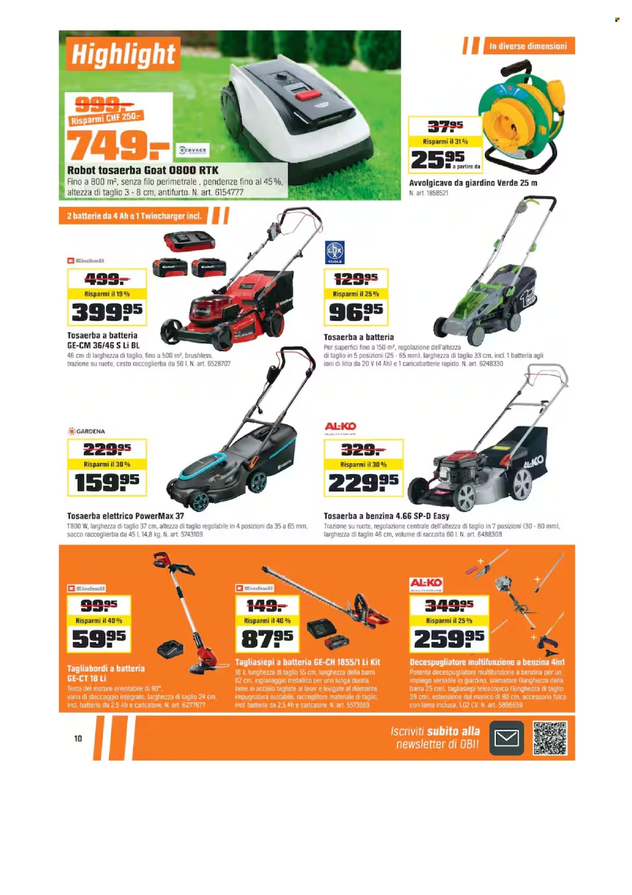 Volantino OBI - 1.4.2026 - 14.4.2026. Pagina 10. Pagina 10