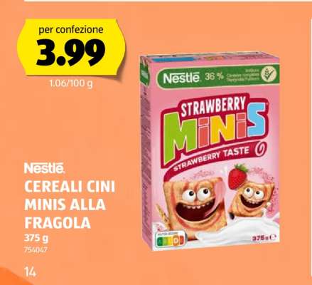 Nestlé Cereali Cini Minis alla Fragola