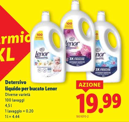 Detersivo liquido per bucato Lenor