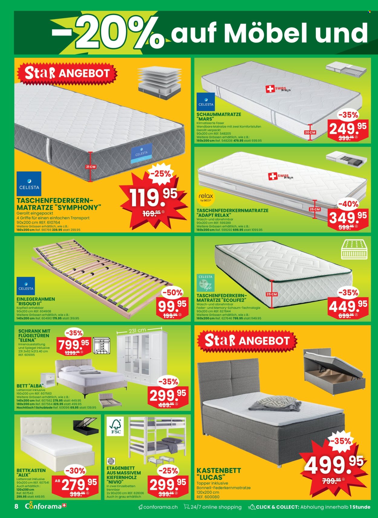 Volantino Conforama - 8.4.2026 - 21.4.2026. Pagina 8. Pagina 8