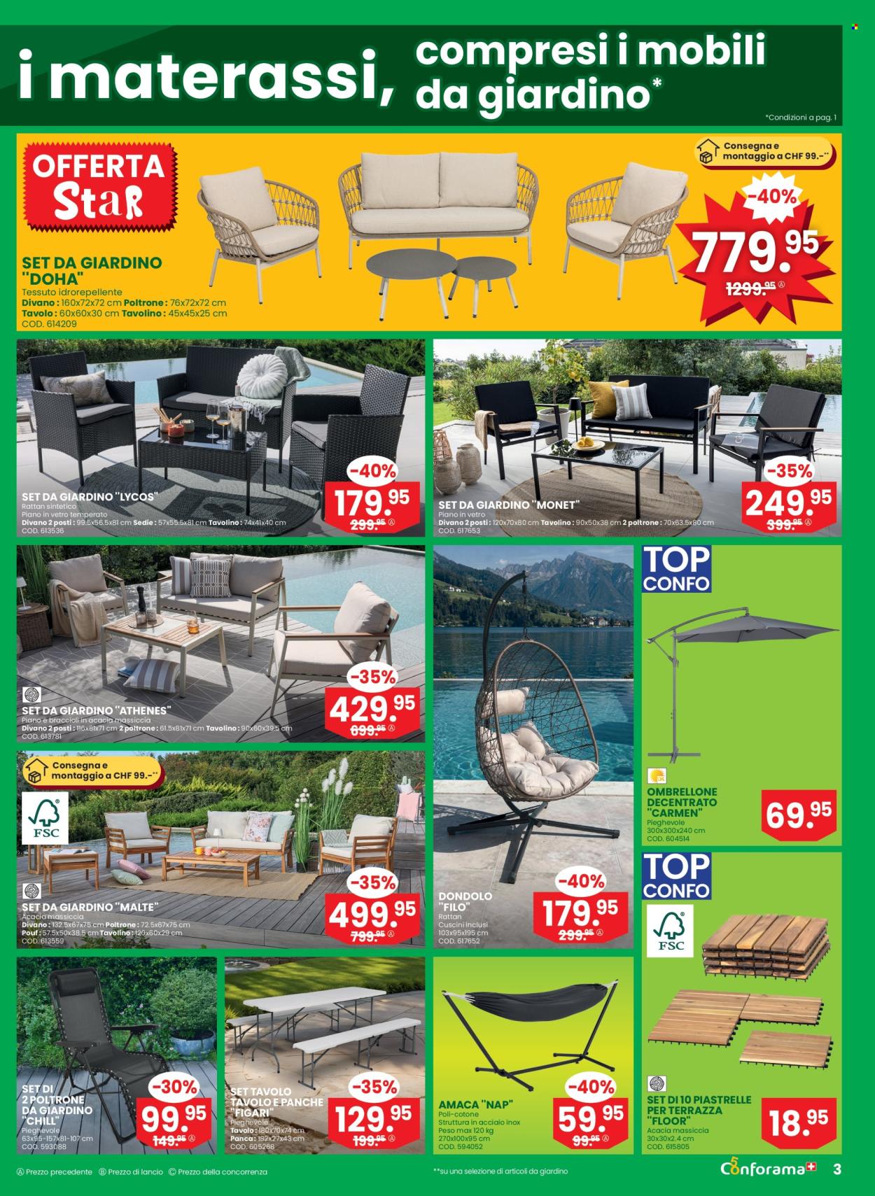 Volantino Conforama - 8.4.2026 - 21.4.2026. Pagina 3. Pagina 3