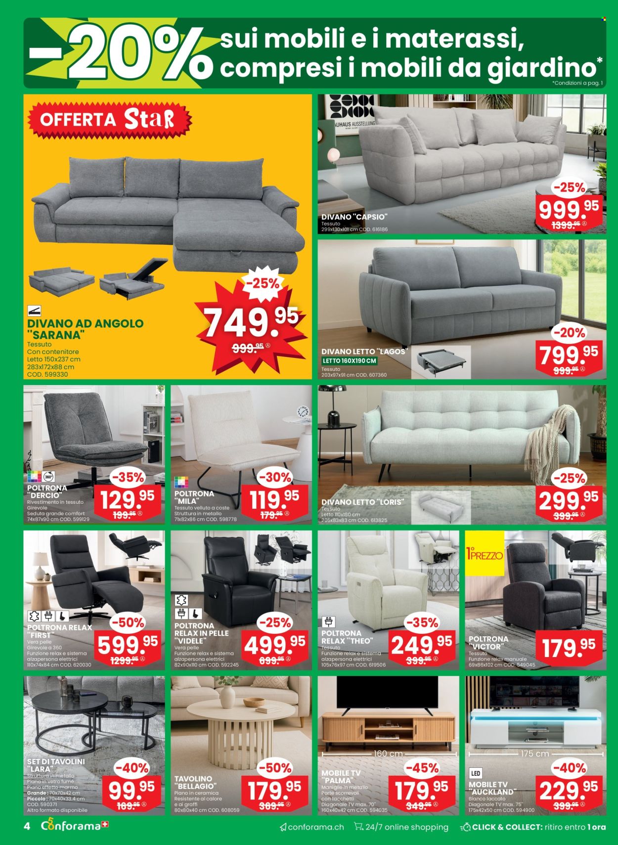 Volantino Conforama - 8.4.2026 - 21.4.2026. Pagina 4. Pagina 4
