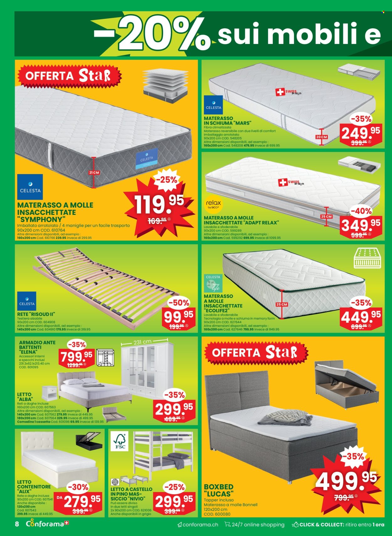 Volantino Conforama - 8.4.2026 - 21.4.2026. Pagina 8. Pagina 8