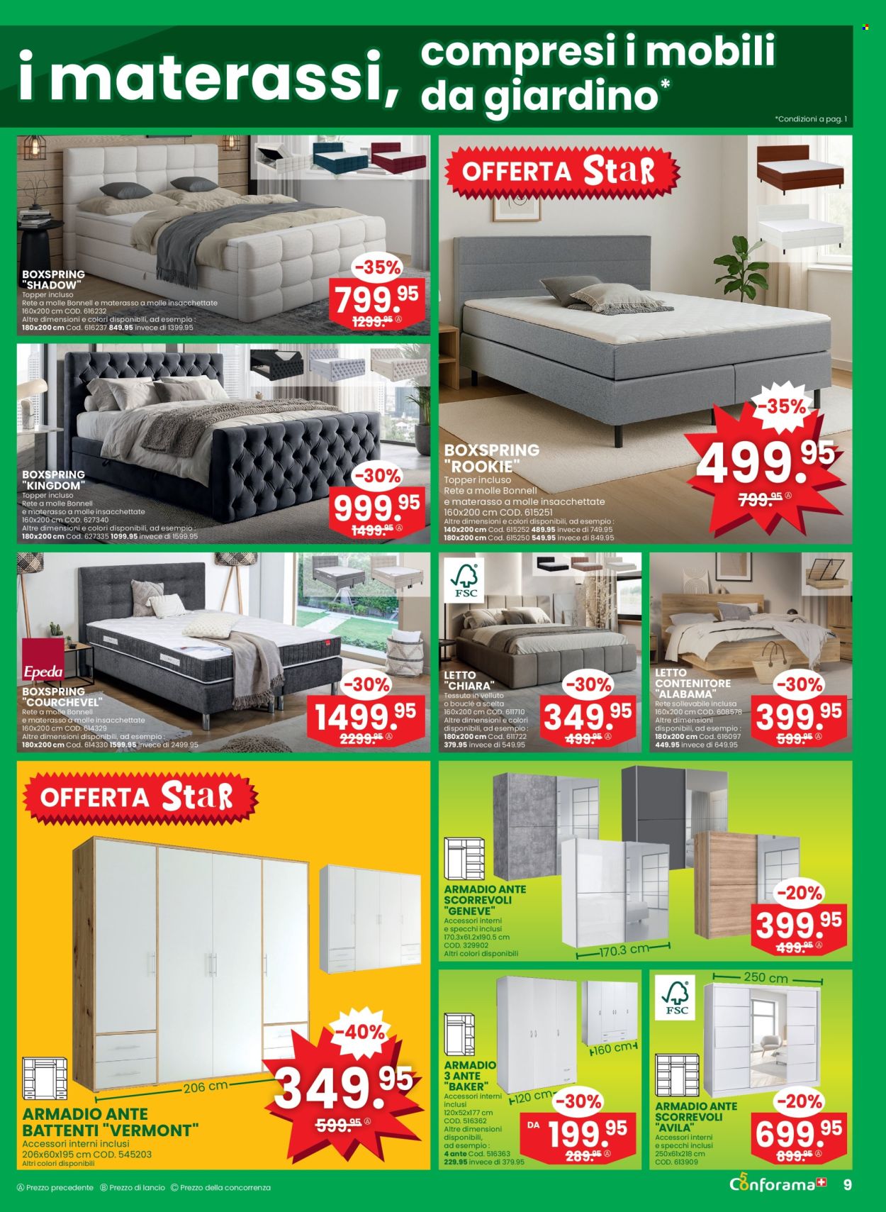 Volantino Conforama - 8.4.2026 - 21.4.2026. Pagina 9. Pagina 9