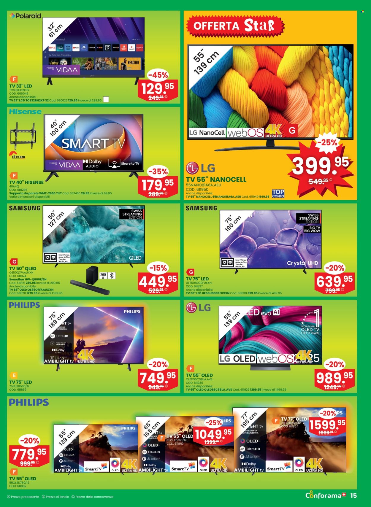 Volantino Conforama - 8.4.2026 - 21.4.2026. Pagina 15. Pagina 15