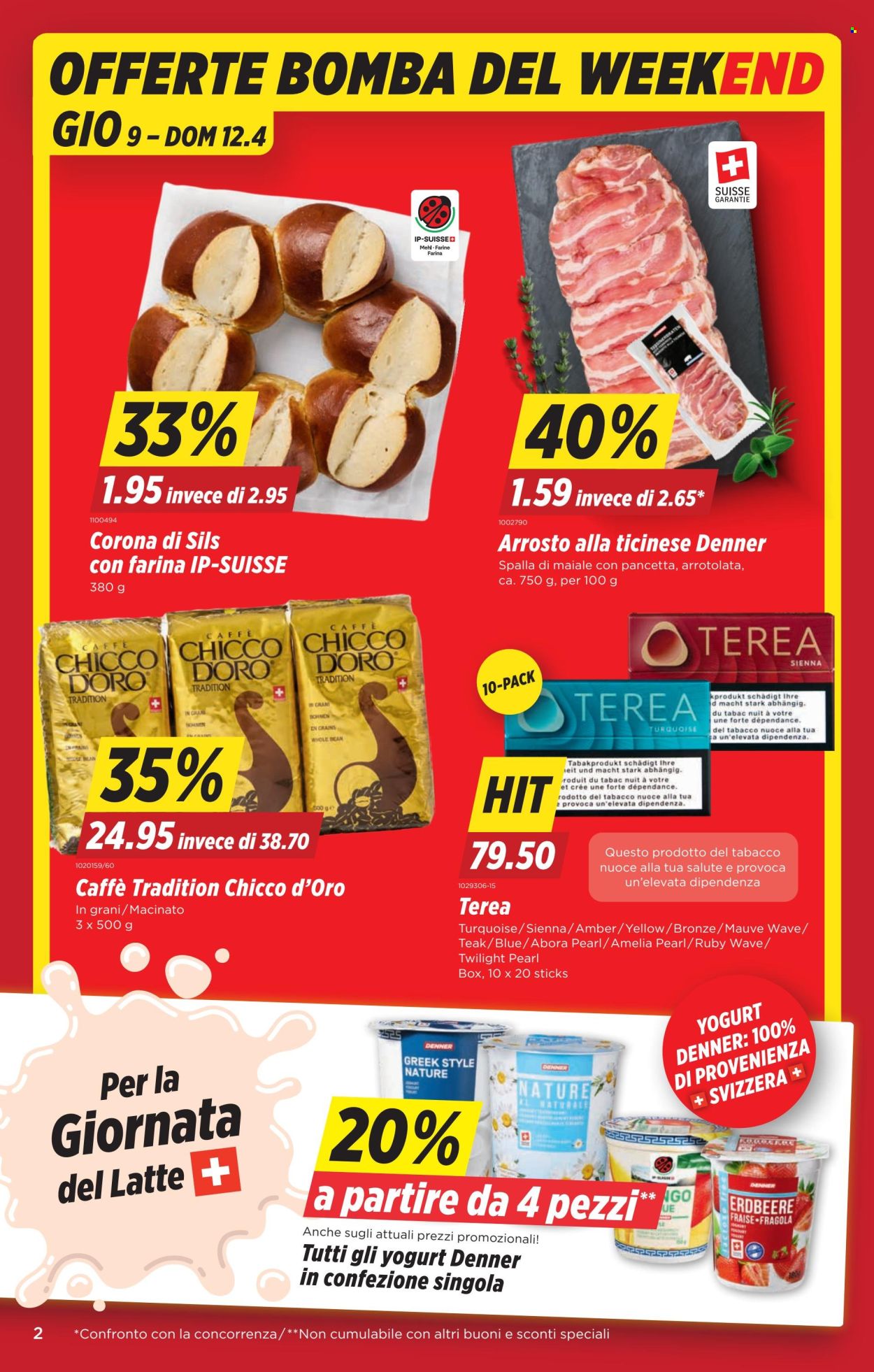 Volantino Denner - 9.4.2026 - 15.4.2026. Pagina 2. Pagina 2