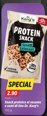 Snack proteico al sesamo e semi di lino Dr. Karg’s