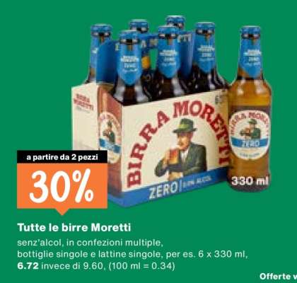 Tutte le birre Moretti