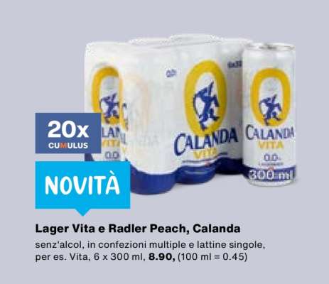 Lager Vita e Radler Peach, Calanda