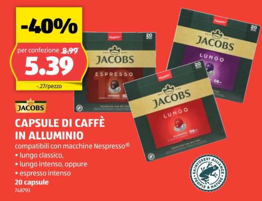 JACOBS CAPSULE DI CAFFÈ IN ALLUMINIO