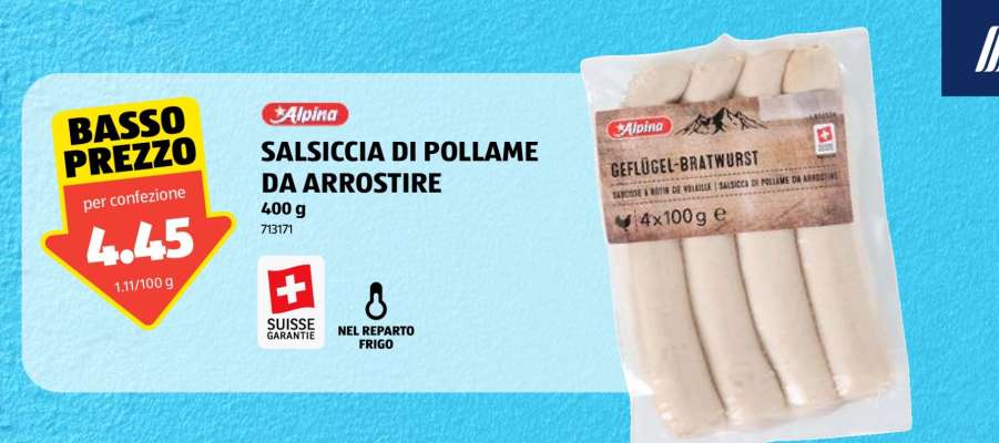 Salsiccia di pollame da arrostire