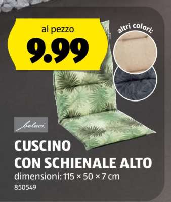 CUSCINO CON SCHIENALE ALTO