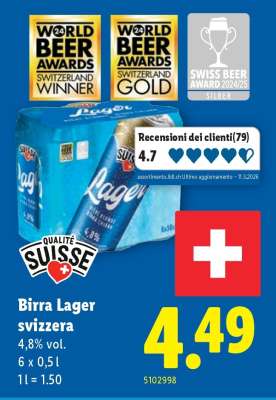 Birra Lager svizzera