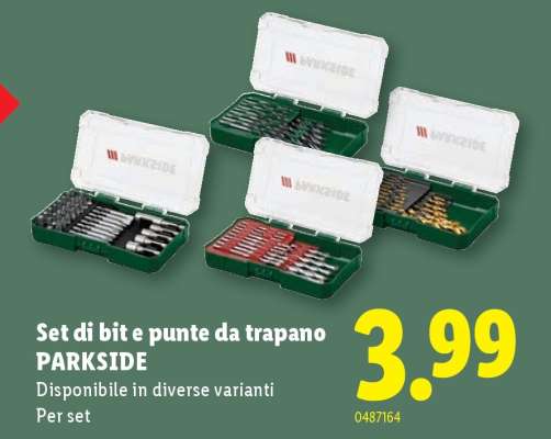 Set di bit e punte da trapano