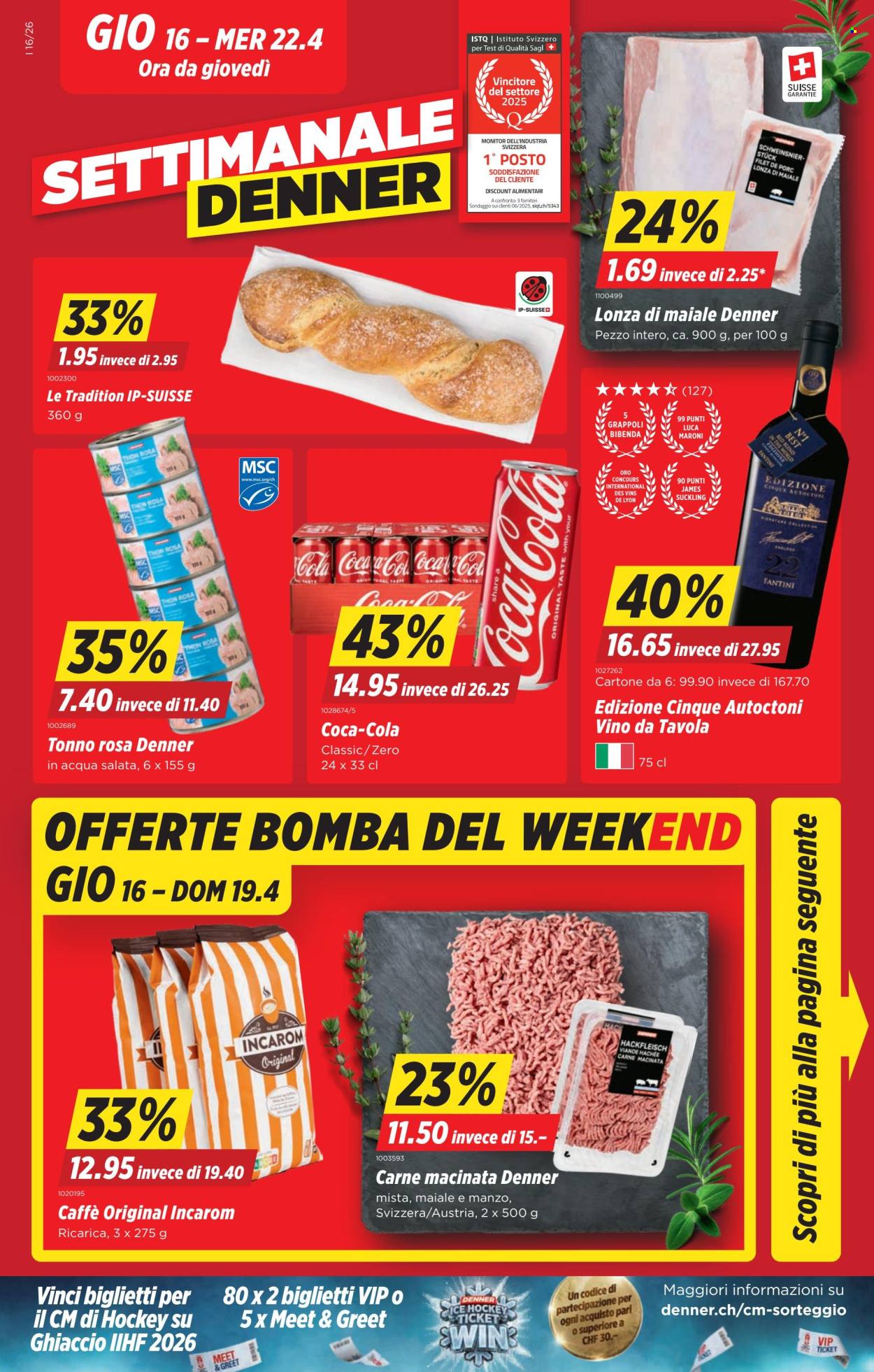 Volantino Denner - 16.4.2026 - 22.4.2026. Pagina 1. Pagina 1