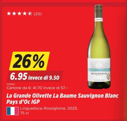 La Grande Olivette La Baume Sauvignon Blanc Pays d'Oc IGP
