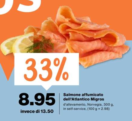 Salmone affumicato dell'Atlantico Migros