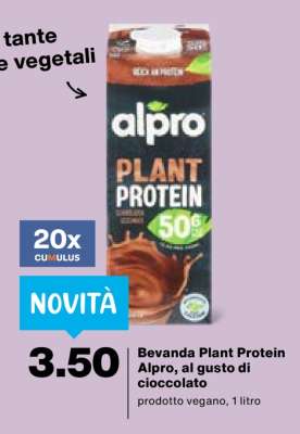 Bevanda Plant Protein Alpro, al gusto di cioccolato