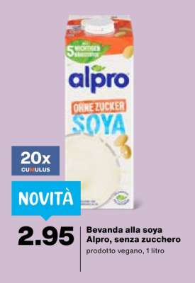 Bevanda alla soya Alpro, senza zucchero