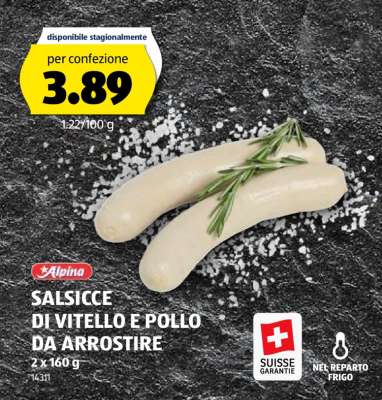 SALSICCE DI VITELLO E POLLO DA ARROSTIRE