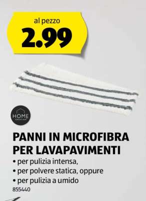 PANNI IN MICROFIBRA PER LAVAPAVIMENTI