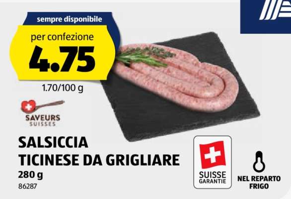 Salsiccia Ticinese da Grigliare