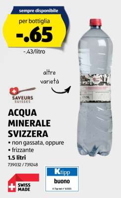 Acqua minerale svizzera